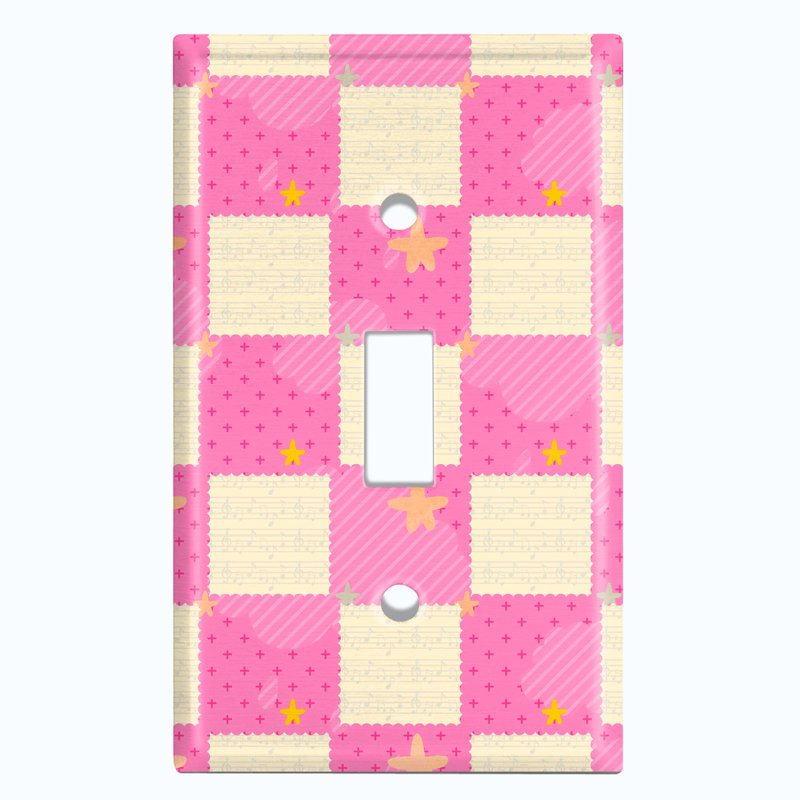 Patterned 2 - Gang Toggle Light Switch Standard Wall Plate