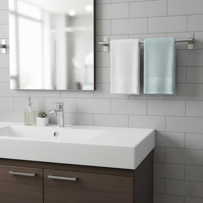 Porte-serviettes 20 po pour porte-serviettes antirouille pour salle de bain, barre à serviettes murale robuste