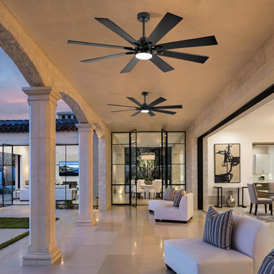 62 inch Ceiling Fans with Lights,Large Ceiling Fan with Light and Remote Control, Dimmable, 5 CCT, Quiet, Black Modern Ceiling fan For Living Room, Bedroom, Kitchen, Patio, Farmhouse, Indoor/Outdoor