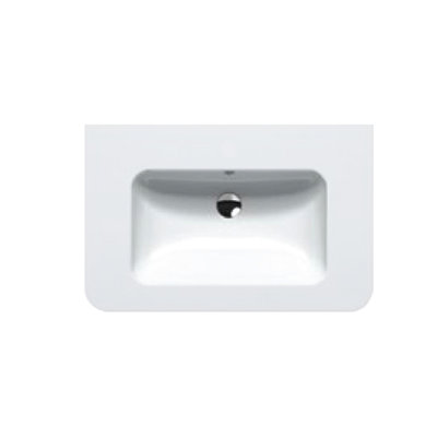 Catalano Green 20.47'' White Fireclay Rectangular Bathroom Sink with Overflow