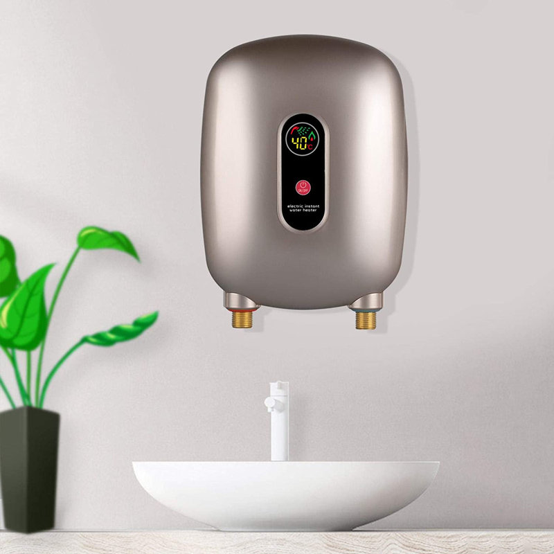Chauffe-eau électrique sans réservoir à affichage LCD 110 Volt, Or