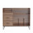 Record Player Stand With Storage For 500+ Albums, Mid-Century Modern Turntable Shelf & Drawers Sturdy Wood & Metal Audio Console For Living Room-10703962