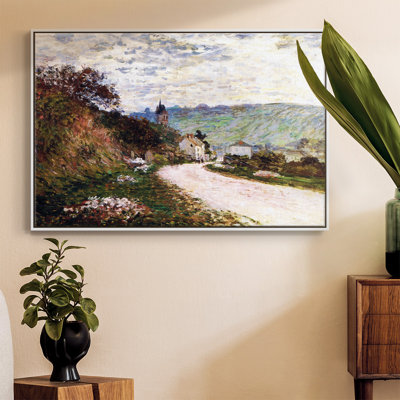 «The Road at Vetheuil», 1878 - Reproduction sur toile flottante