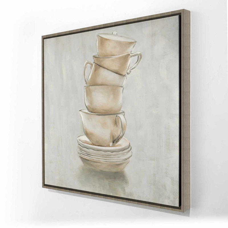 «Coffee Mugs», toile encadrée moderne