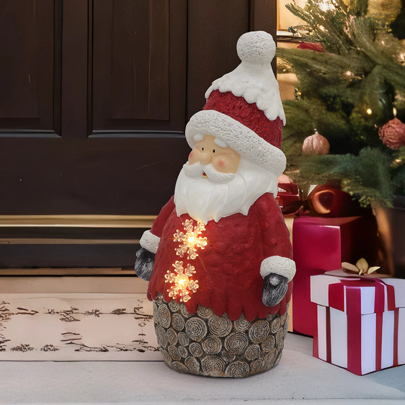 Résine de Noël père Noël avec sculpture
