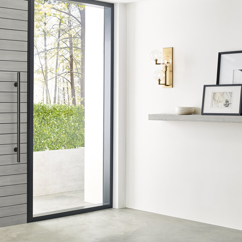 Gambit 3 - Light Armed Sconce, No, Satin Nickel
