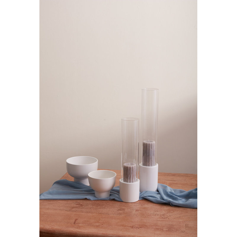 Abie Ceramic Table Vase, 5.25" H x 6.5" W x 6.5" D