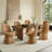 Swivel Fabric Upholstered Dining Chair-1041703315