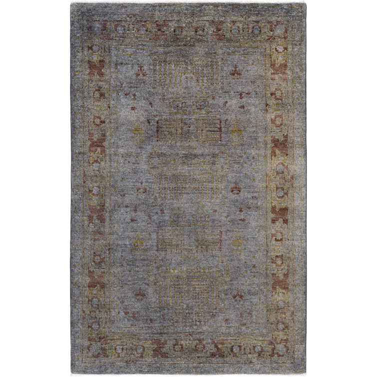 Huddleston One-of-a-Kind Rectangle 4'10" X 7'10" Wool Area Rug Gray