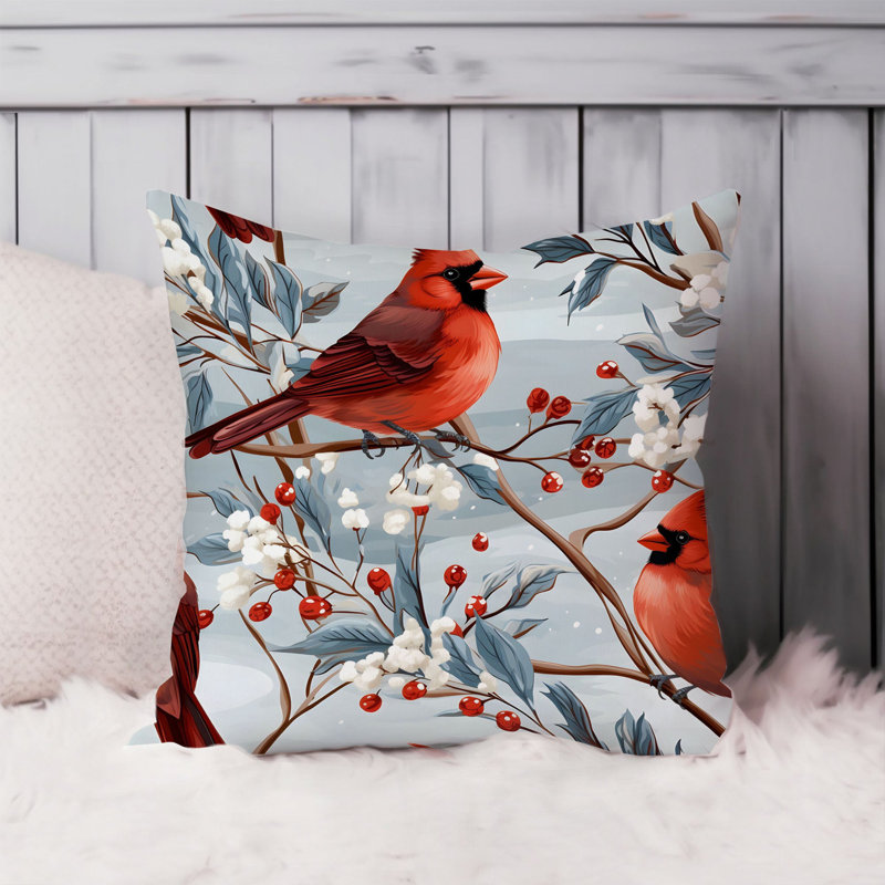 Animals Cardinal Birds Pattern II Cottage, 20"H x 20"W
