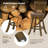 Set of 4 Bar Stools 25'' Swivel Bar Chairs w/ PE Rattan Backrest Counter Height-290455934-290455928