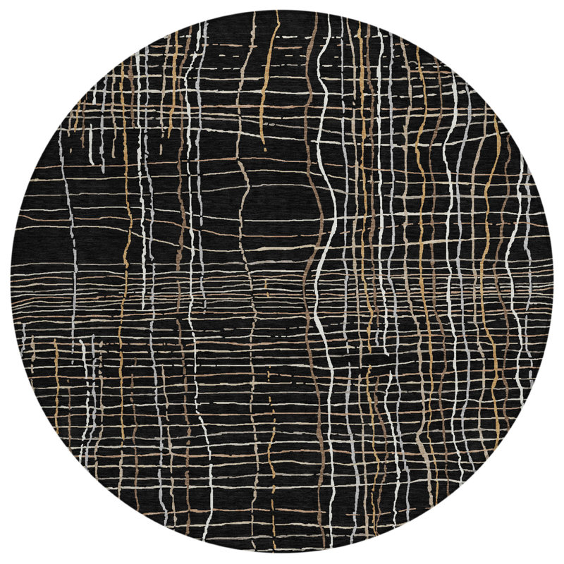 Tapis intérieur lavable rayé 8 pi
