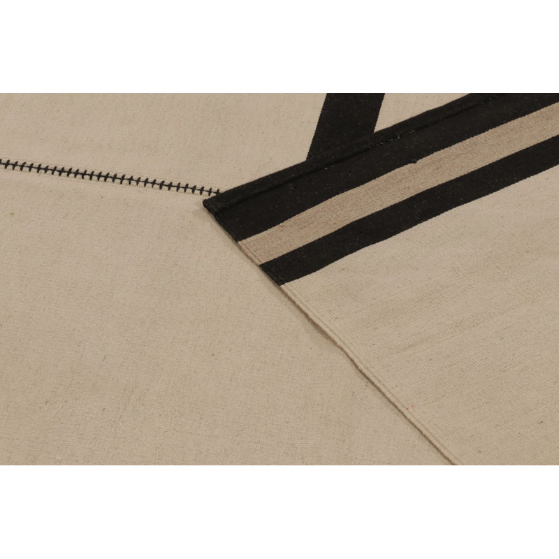 Hand Woven Kilim Wool Striped Area Rug