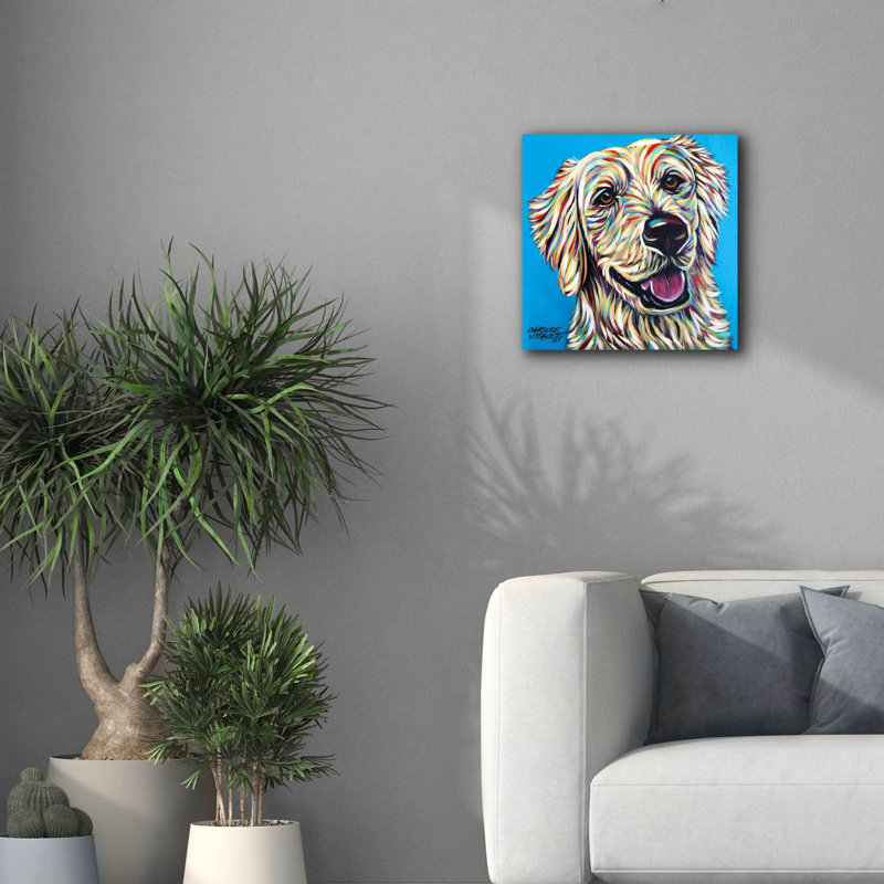 «Furry Dog Friend 1» par Carolee Vitaletti, H 18 po x l 18 po x P 0,75 po