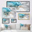 Luxry Blue and Grey Marble Art Ripples - impression sur toile-500367969-500367976-524695635