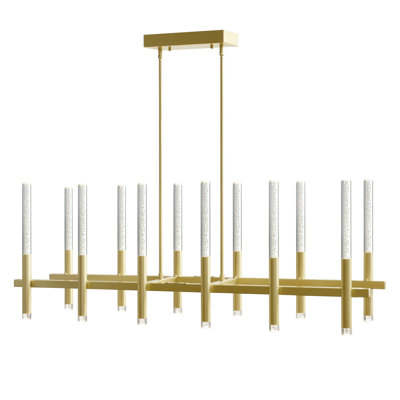 Éclairage de 48 po intégré pour îlot / table de billard à DEL à hauteur réglable et lustre moderne de 48 po - Idéal pour un îlot de cuisine, une salle à manger ou une salle de jeux