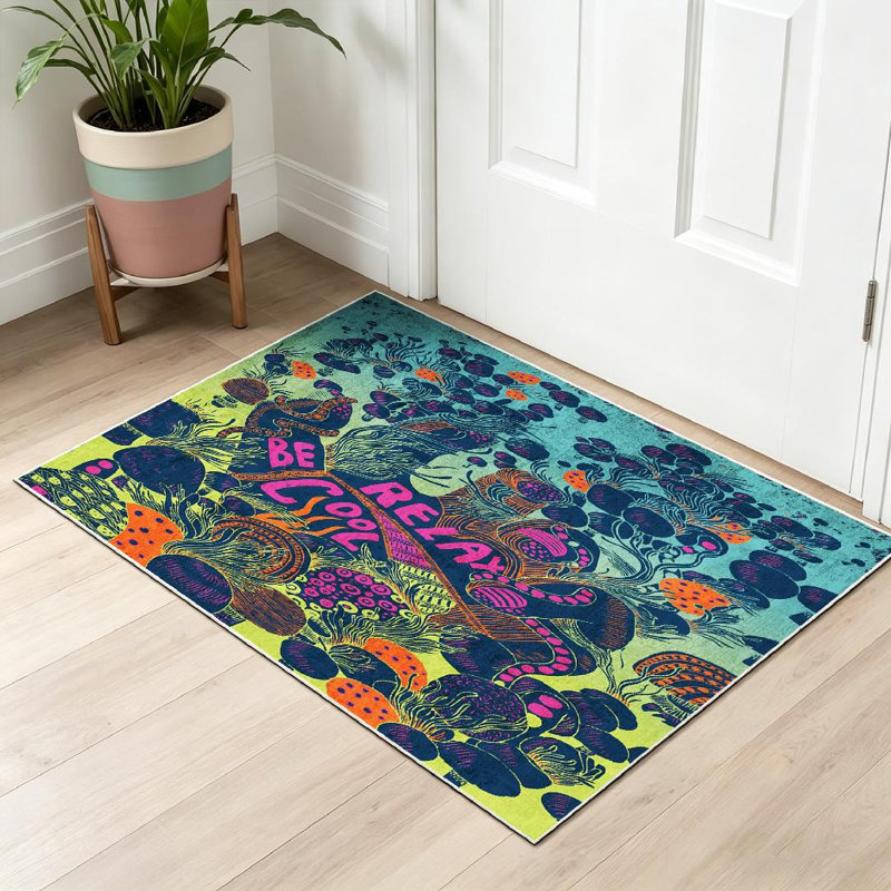 Tapis d'intérieur transparent Clear Doodle, Rectangle 32 po x 47 po