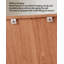 Miroir moderne autoportant complet en bois à bord arrondi pour la décoration de chambre à coucher-529100355