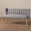 Banc rembourré 3 places moderne Melody en gris, H 32,36 po x l 62,72 po x P 23,97 po