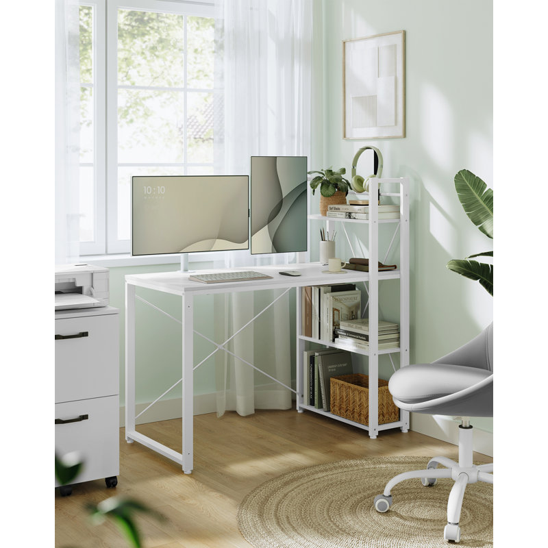 Citlali Writing Desk, Maple White, White