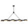 Ashor 8-Light LED Linear Chandelier in Matte Black with Warm Brass Accents