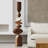Handcrafted Rubber Wood Abstract Stacked Sculpture