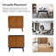 Armoire d'appoint à 2 portes en bois massif de 32 po avec tablettes réglables Kuriko-1354761994