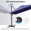 Parasol en porte-à-faux de patio 10 x 13 pi avec base lestée-373335933