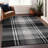 Premium Machine Washable Prisco Black Rug-810687724