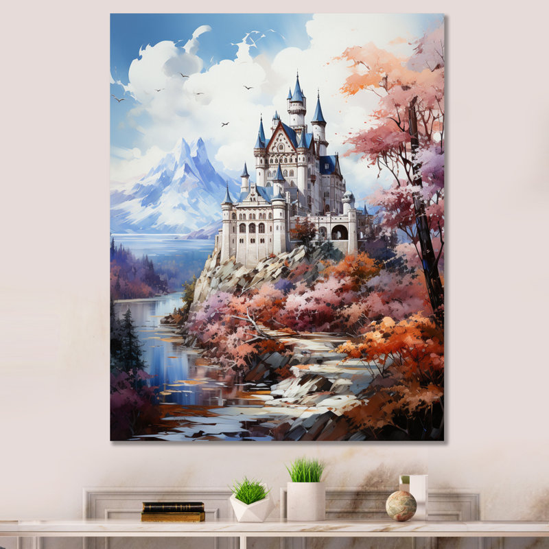 Décoration murale Swyback, château de Neuschwanstein - Allemagne, Toile tendue, H 40 po x l 30 po x P 1,5 po