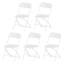 Chaises pliantes en plastique - blanc, paquet de 5