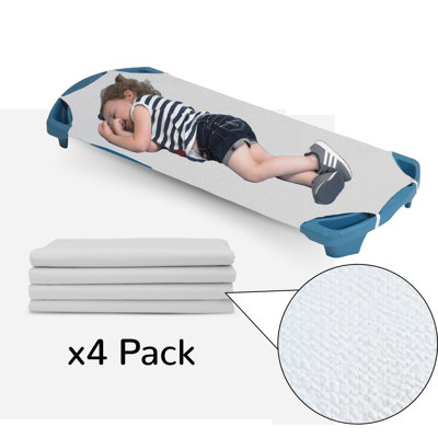 Drap de lit blanc Value Line - Standard LF2793 - Ensemble de 4