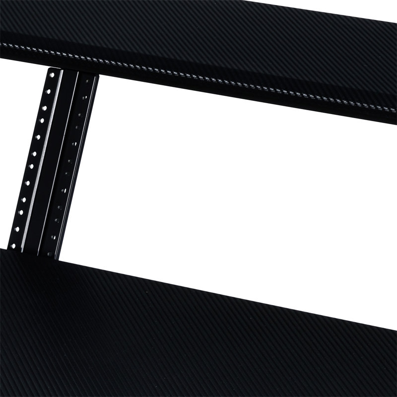 Bureau de studio d'enregistrement de musique blanc et noir avec base en métal, Black