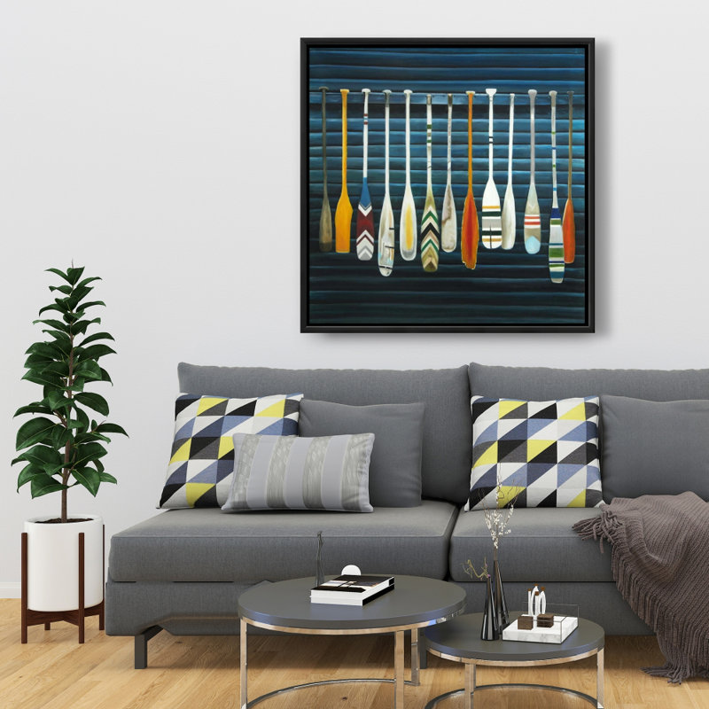 "Paddles" sur toile, H 36 po x l 36 po x P 1,5 po