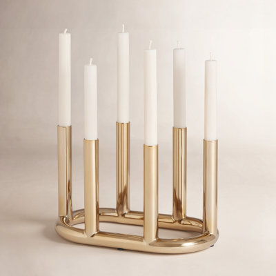 Rad Stainless Steel Tabletop Candelabra
