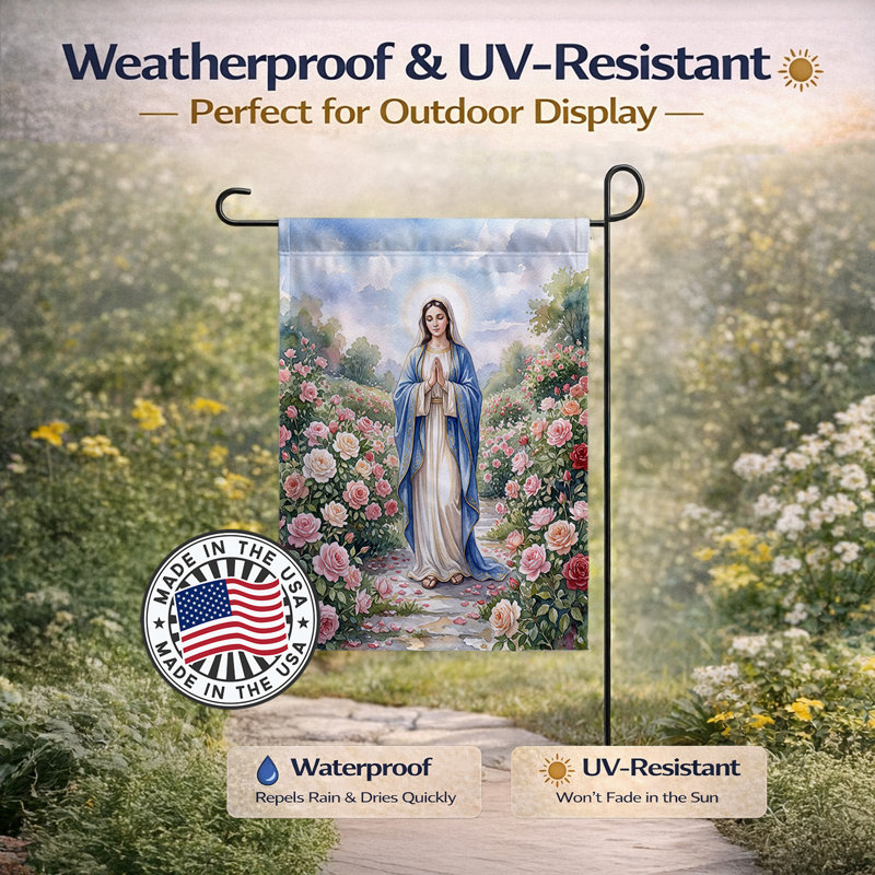 Mary in Rose Garden, Garden Size, Mary in Rose Garden