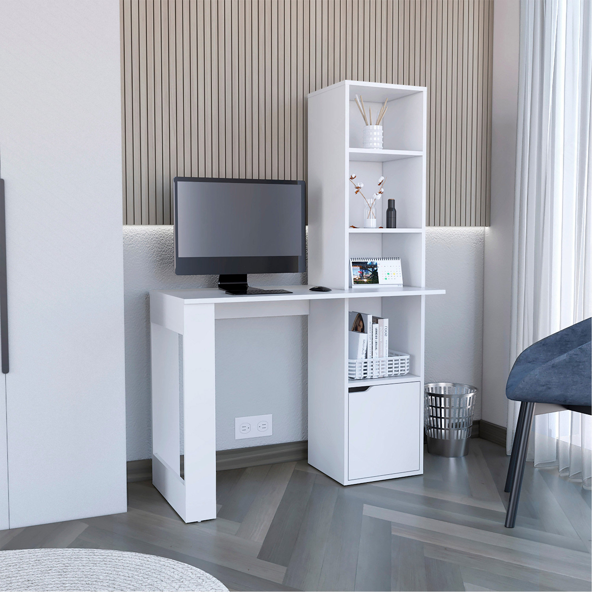 Over Radiator Writing Desk Latitude Run® Writing Desk With Bookcase And Cabinet - Wayfair Canada