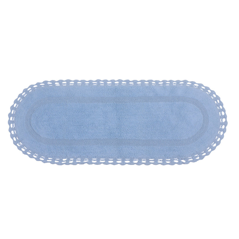 Tapis de bain doux, bleu, l 21 po x L 54 po