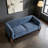 82Inches Boucle Sherpa Sofa - Navy Blue-1917217066