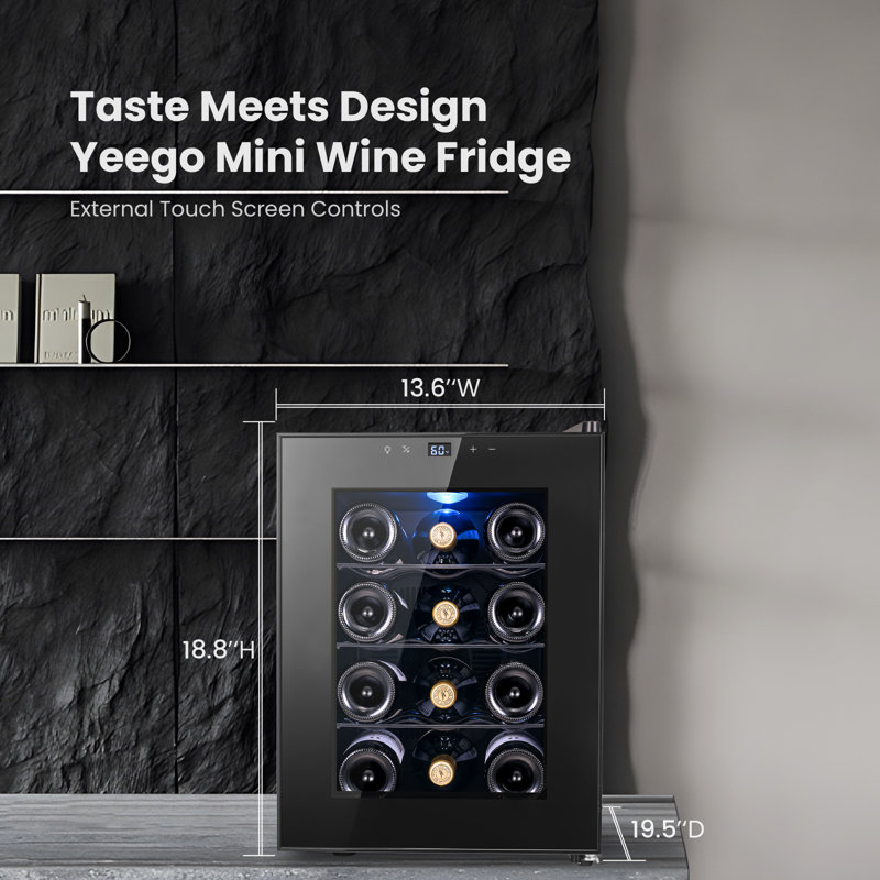 Yeego 12-bottle Freestanding Wine Cooler 