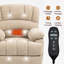 Fauteuil inclinable électrique en chenille de 23 po de large et à dossier haut avec massage par vibration à 8 points et chauffage lombaire
