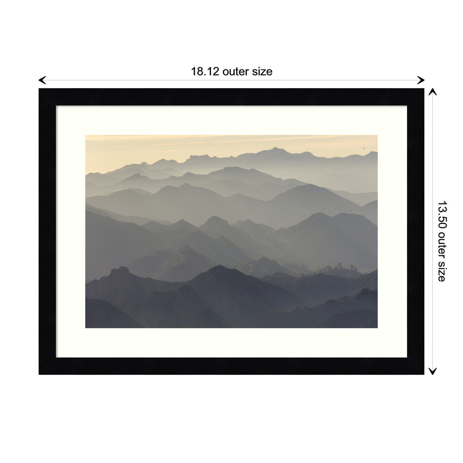 Santa Monica Mountains by Rob Sheppard Danita Delimont, 14" H x 18" W, Black