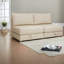 Canapé d'angle avec rangement, canapé-lit 2 places en tissu, canapé deux places beige moderne pour la maison