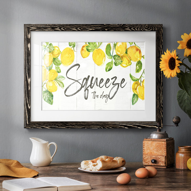 " Lemon Squeeze ", Black, 14" H x 20" W x 1.5" D