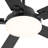  Cissline 52" Black Ceiling Fan with LED Light, Remote & App Control for Medium Room