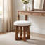 Tabouret de coiffeuse rembourré, tabouret d'appoint en bois massif