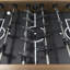 Tables de soccer brun et noir en bois manufacturé et métal