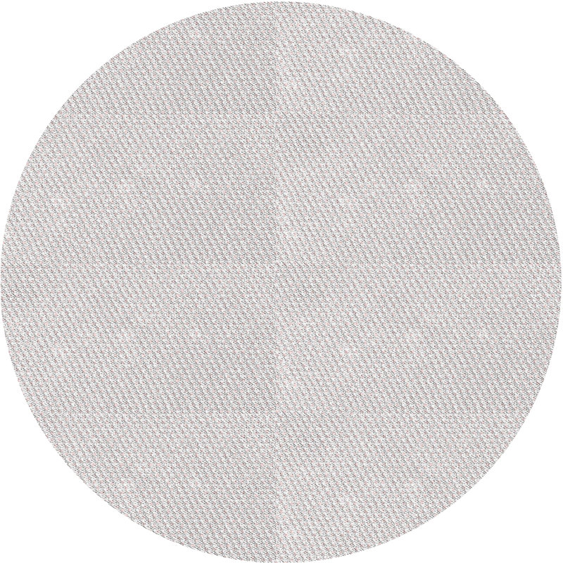Tapis blanc cassé à motif, Rond 7 pi