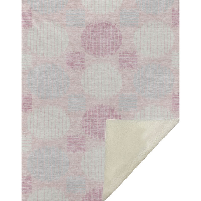 Jeté géométrique Addison Sherpa ASB900, Rose