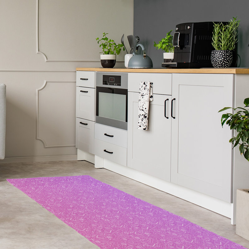 Tapis zone mauve reg patterns dégradé, Tapis de couloir 2 pi 6 po x 8 pi